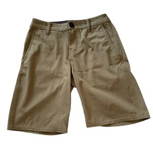 3/$20 O’Neill Boys’ Hybrid Quick-Dry Stretch Shorts khaki tan Size 24 Classic